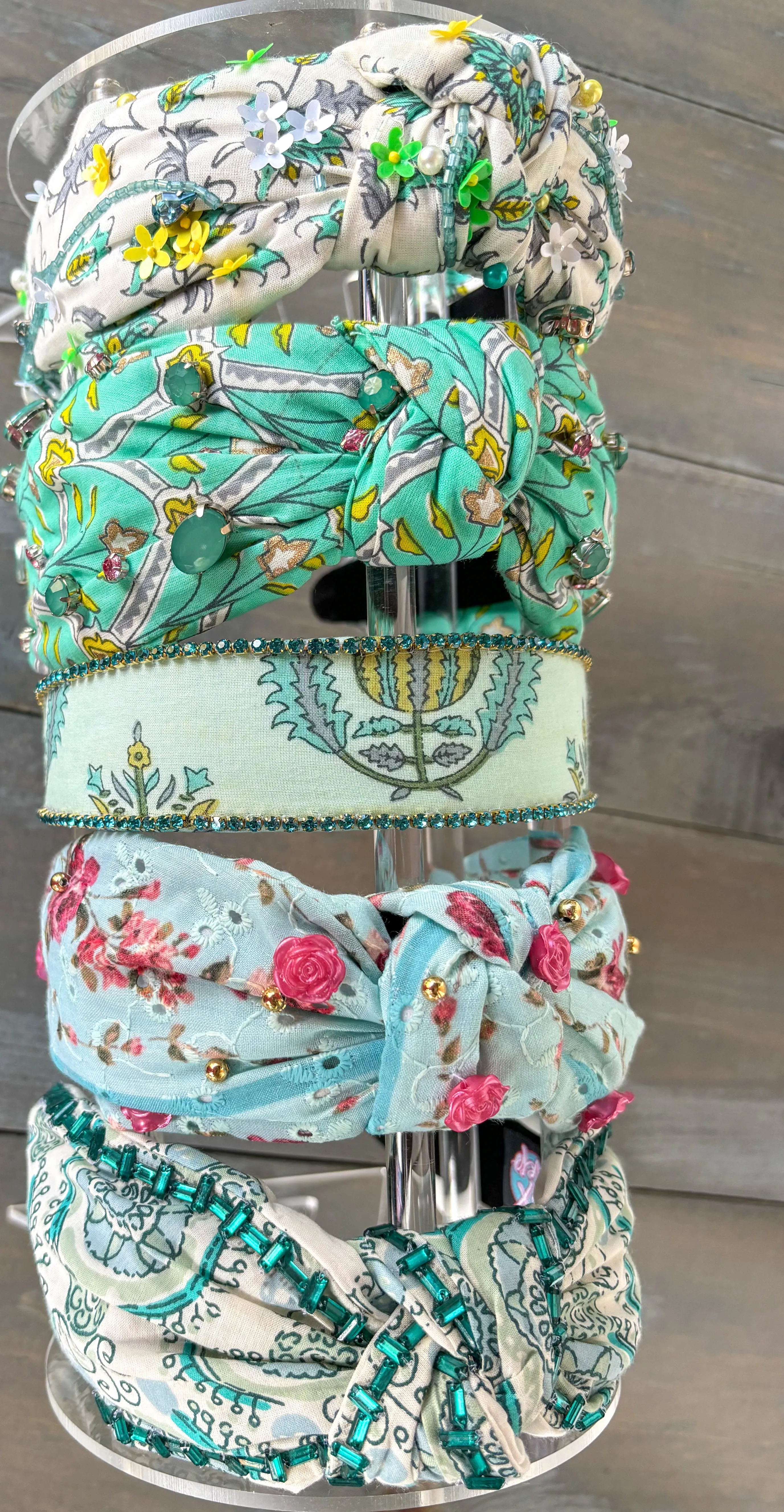 Carova Beaded Top Knot Headband