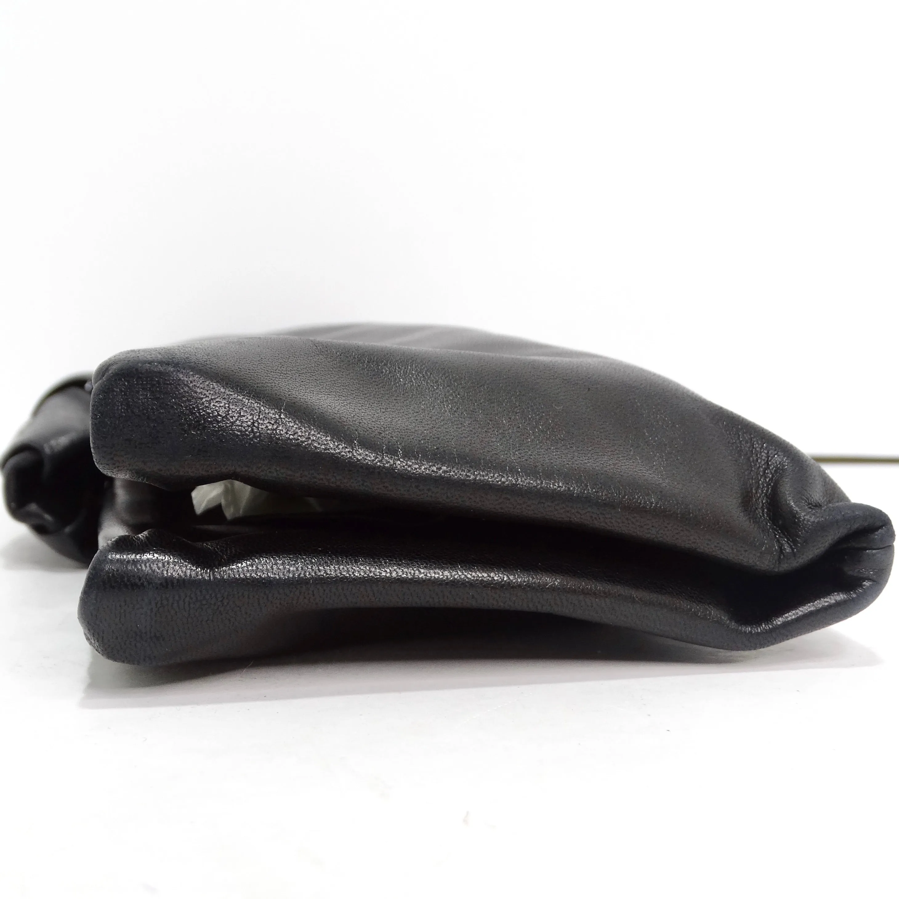 Chanel 2011 Black Lambskin Leather Bow Clutch