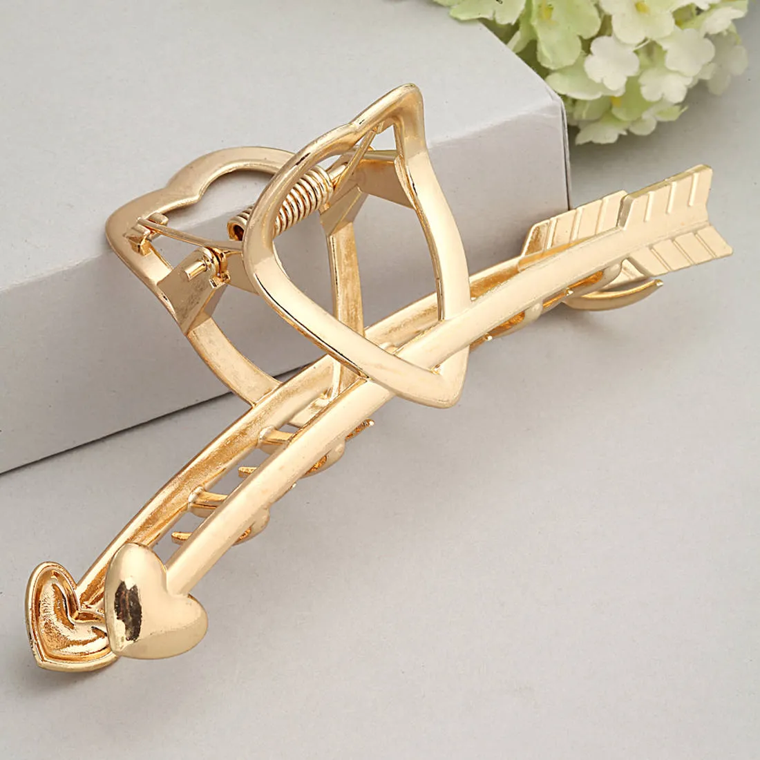 Dolphin Heart Arrow Hair Clutch