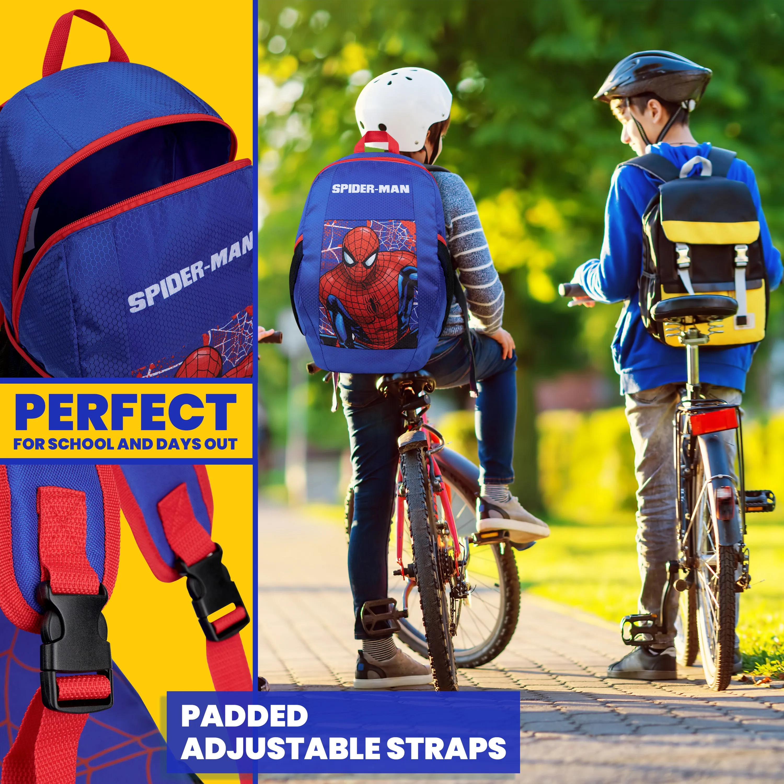 Marvel Spiderman Kids Backpack with Water Bottle Pocket