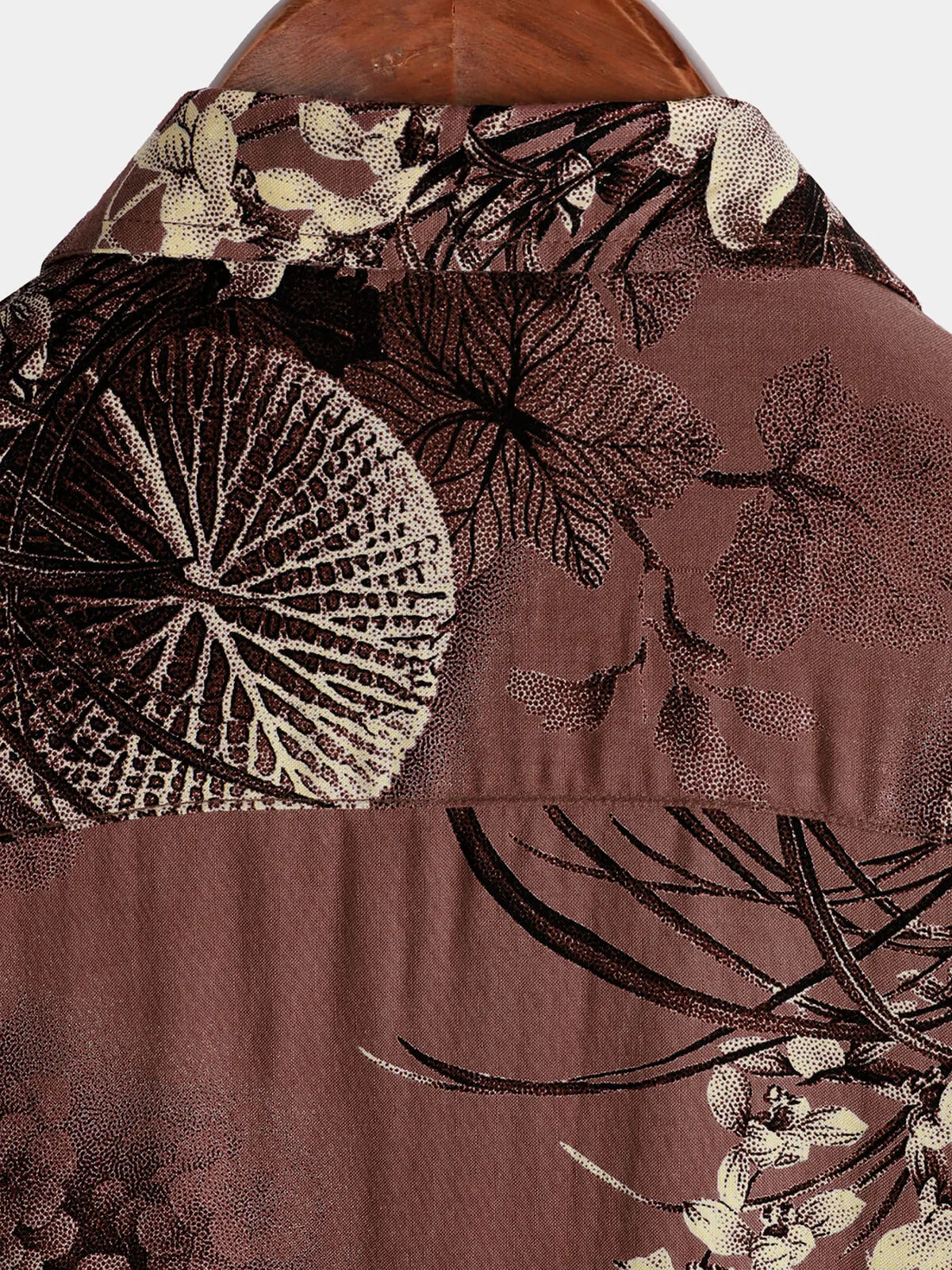 Men's Casual Rayon Vintage Floral Beach Short Sleeve Shirt