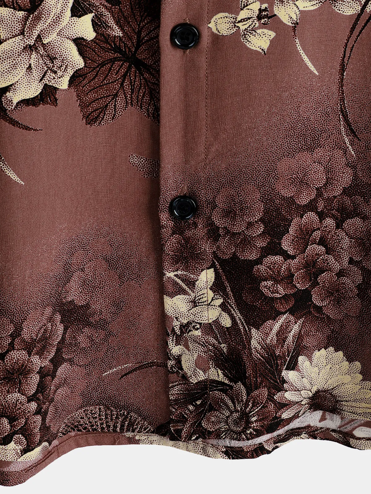 Men's Casual Rayon Vintage Floral Beach Short Sleeve Shirt