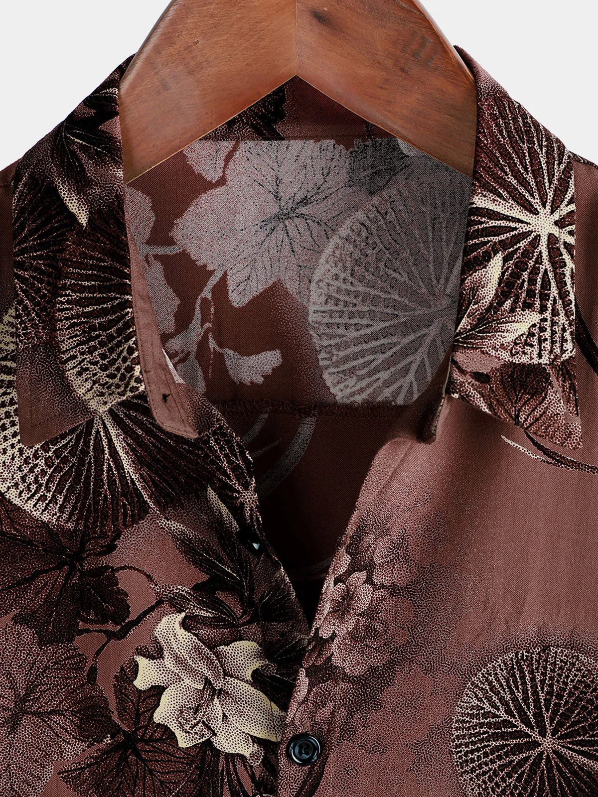 Men's Casual Rayon Vintage Floral Beach Short Sleeve Shirt