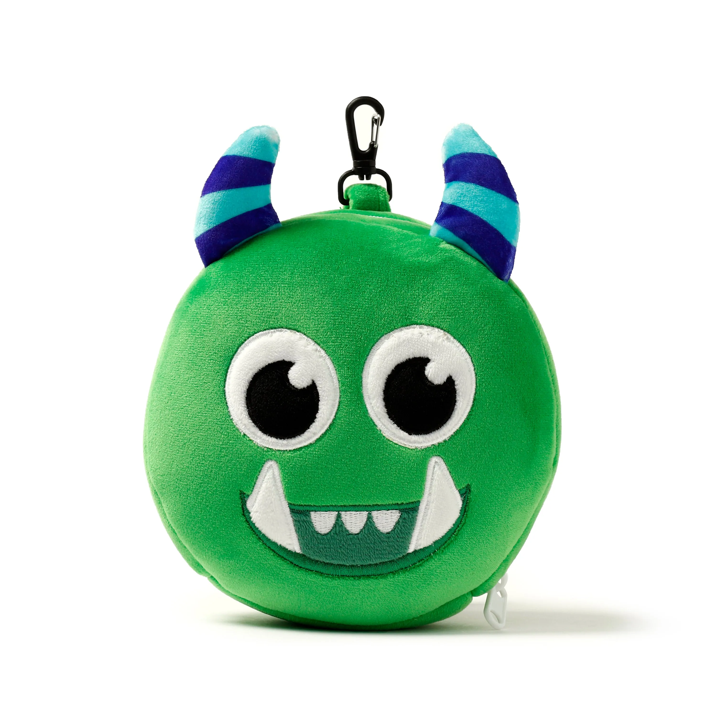 Monstarz Monster Green Relaxeazzz Plush Round Travel Pillow & Eye Mask Set