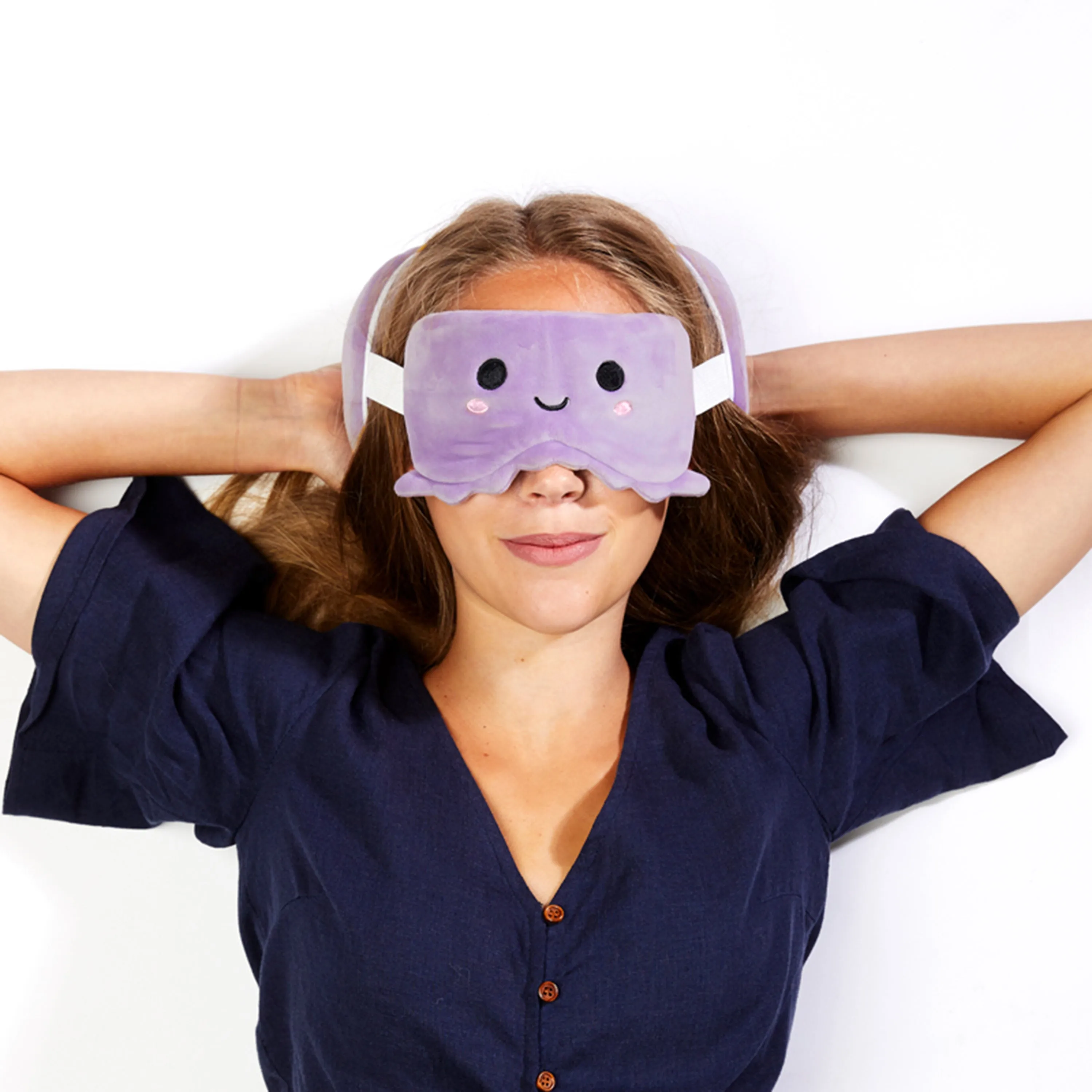 Octopus Relaxeazzz Plush Round Travel Pillow & Eye Mask Set