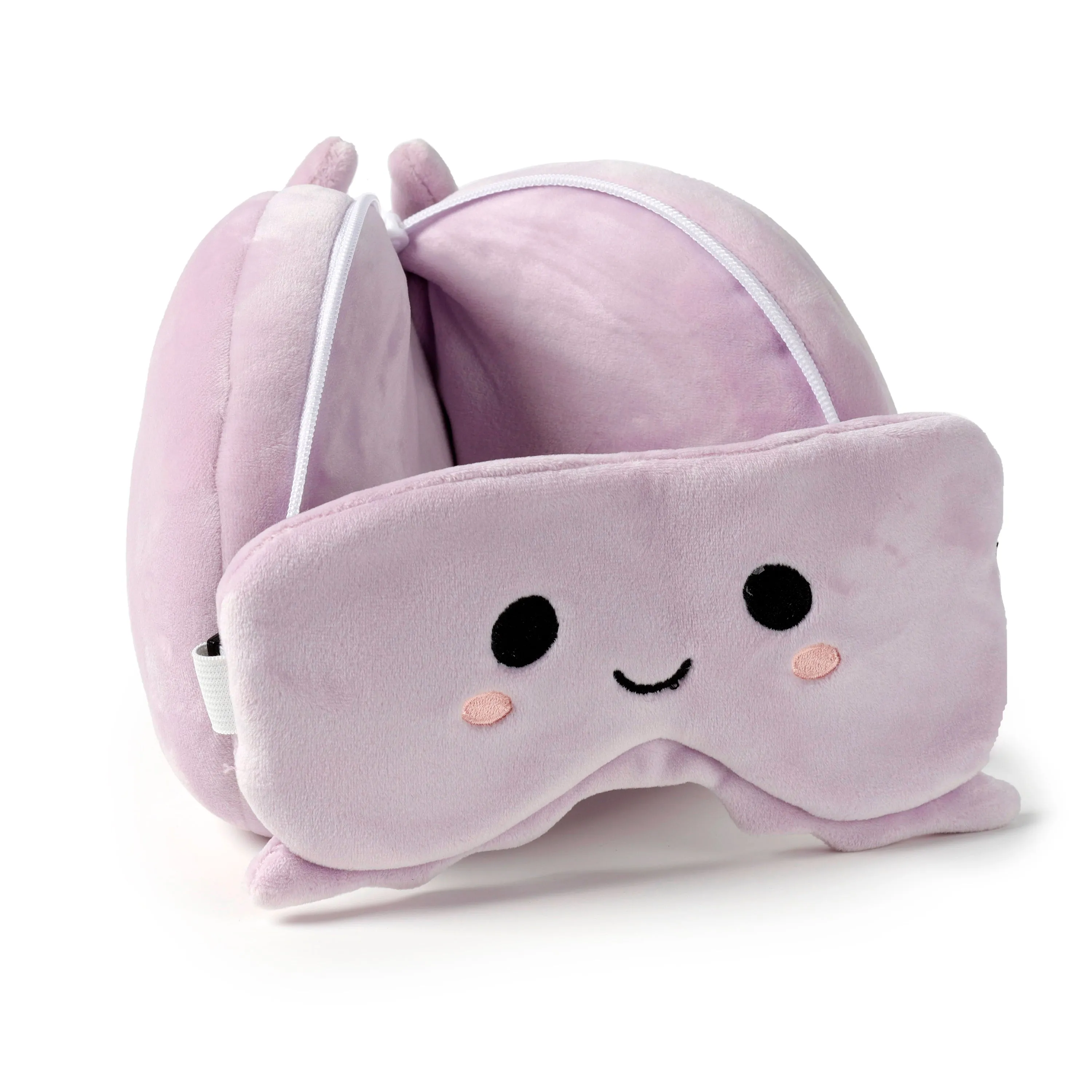 Octopus Relaxeazzz Plush Round Travel Pillow & Eye Mask Set