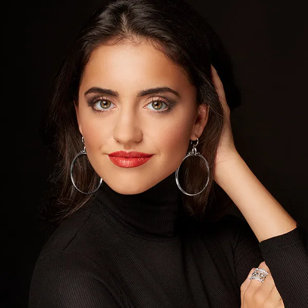 Portrait Hoop Earring 48mm - 18K Gold Vermeil