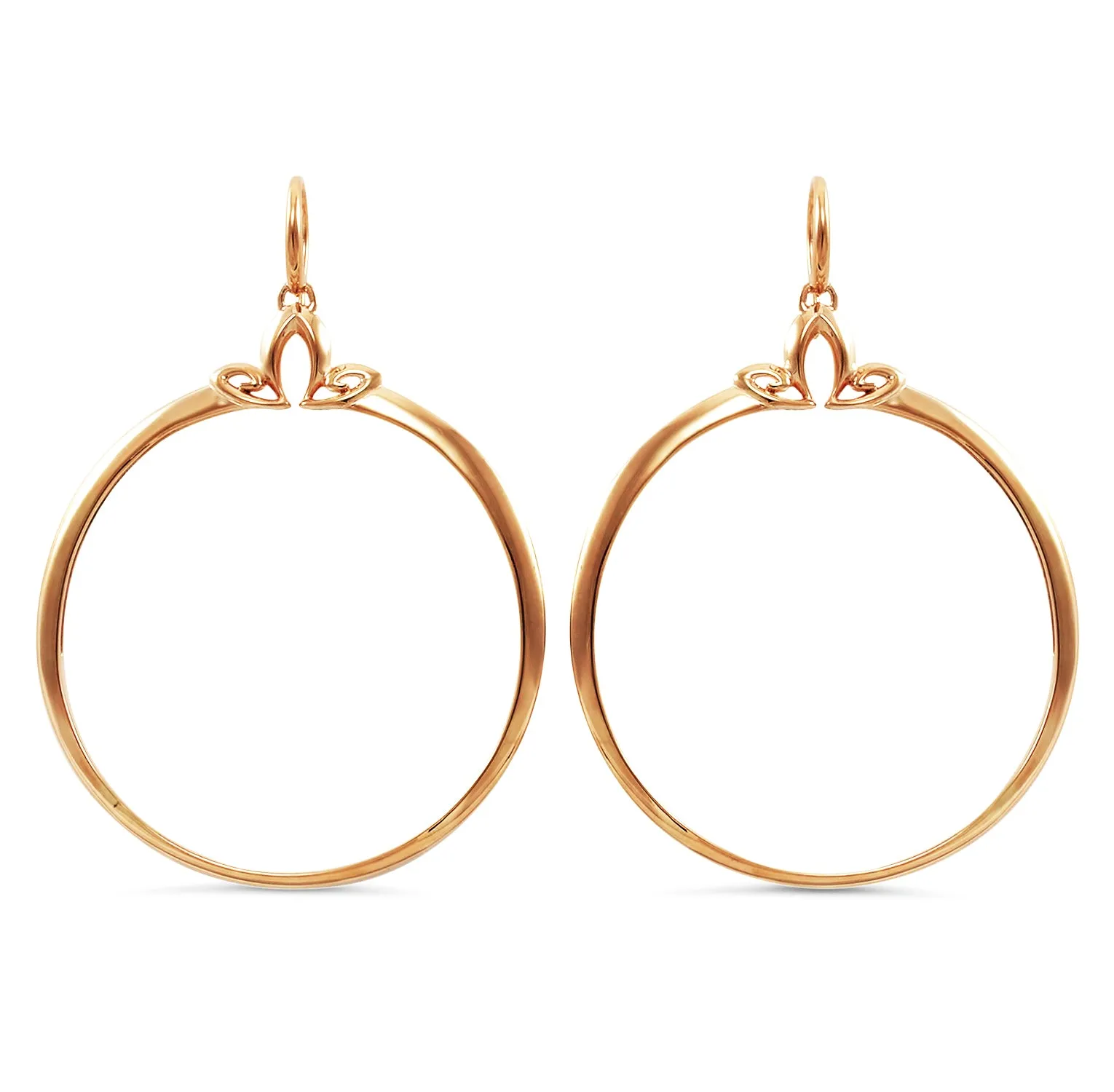 Portrait Hoop Earring 48mm - 18K Rose Gold Vermeil