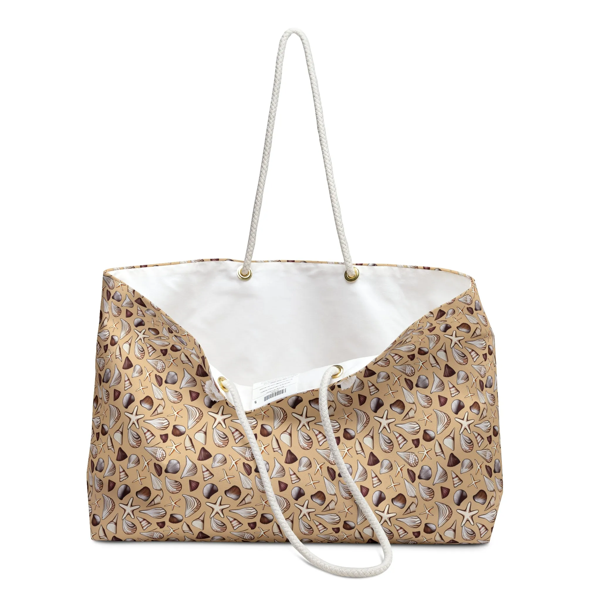 Seashells in Neutral Colors Beach Bag - Weekender Tote