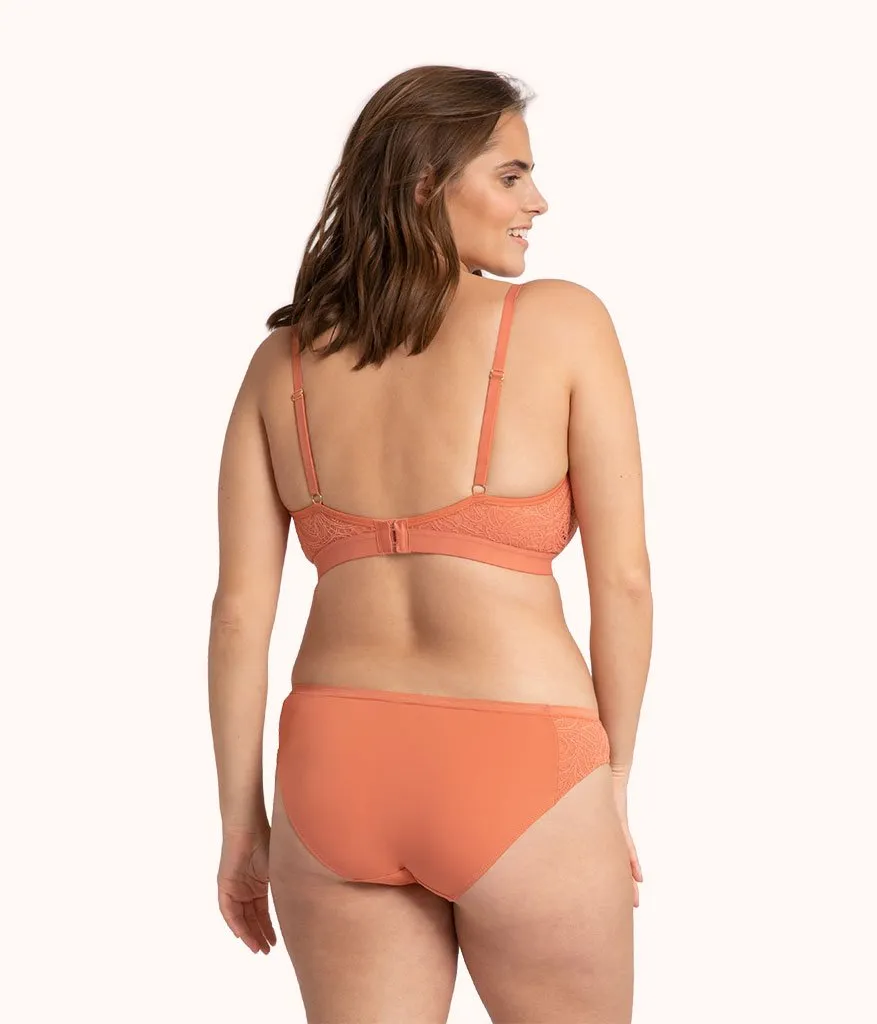 The Palm Lace Busty Bralette: Terracotta