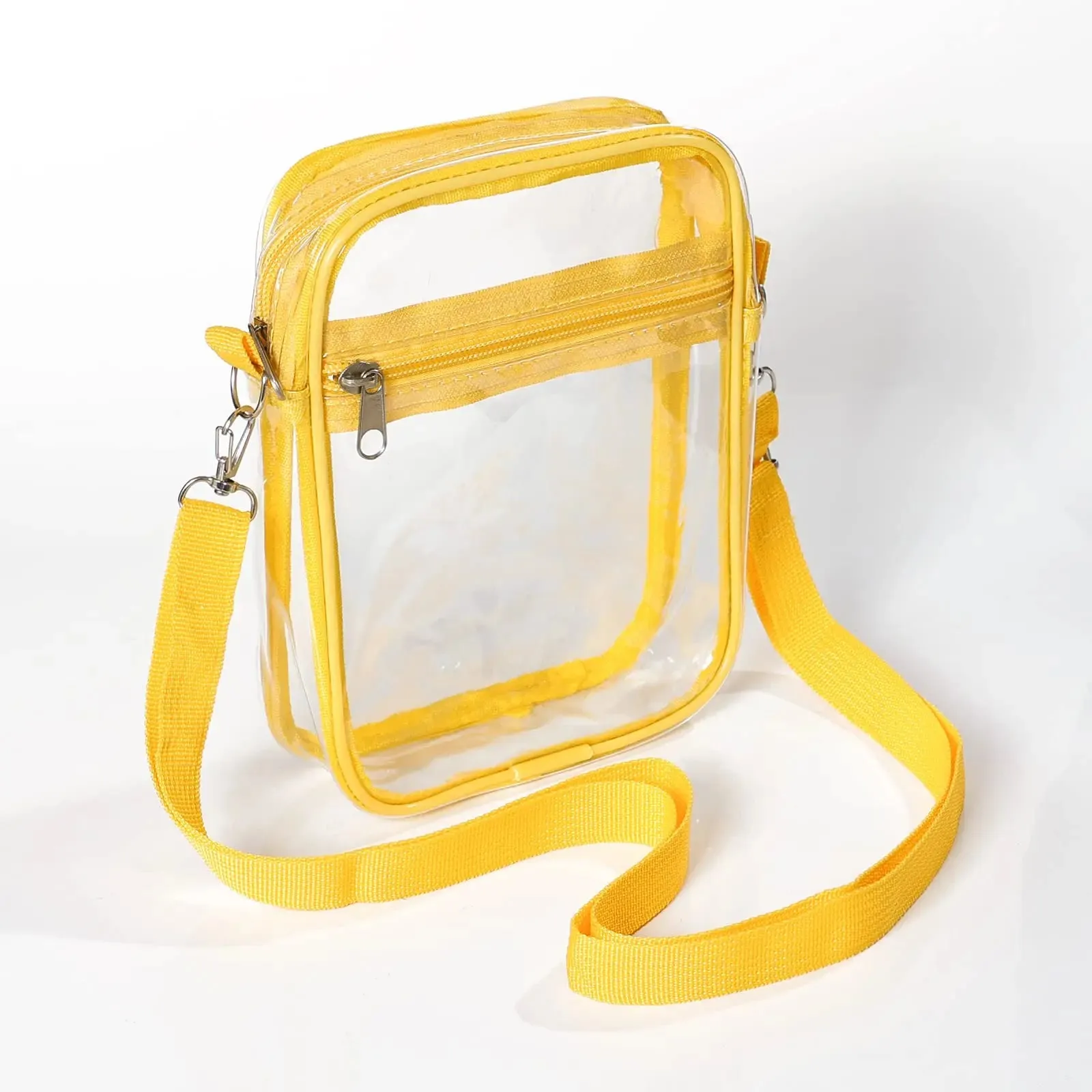 Transparent Crossbody Bags Small Simple Zipper Shoulder Bag Summer All-Match Fashion Clear PVC Handbags Purses Phone Bag