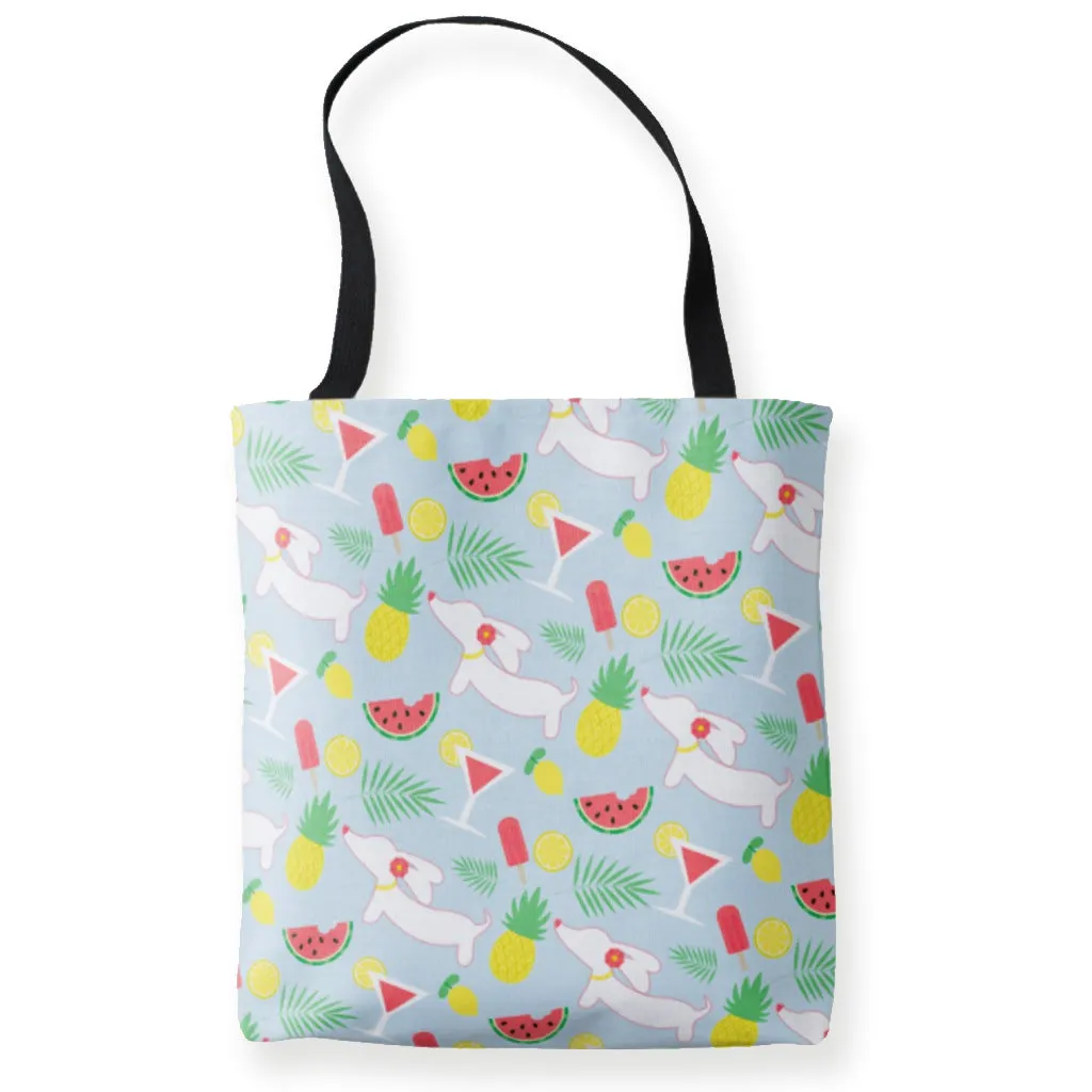 Tutti Frutti Dachshund Cutie Tote Bag