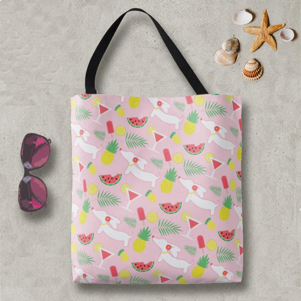 Tutti Frutti Dachshund Cutie Tote Bag