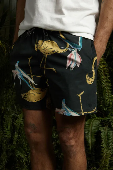 Voyage Short 16" | Black/Straw/Coral Pink