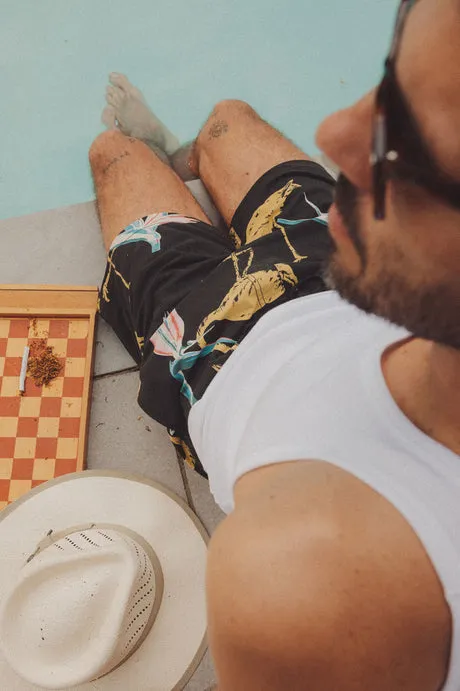 Voyage Short 16" | Black/Straw/Coral Pink