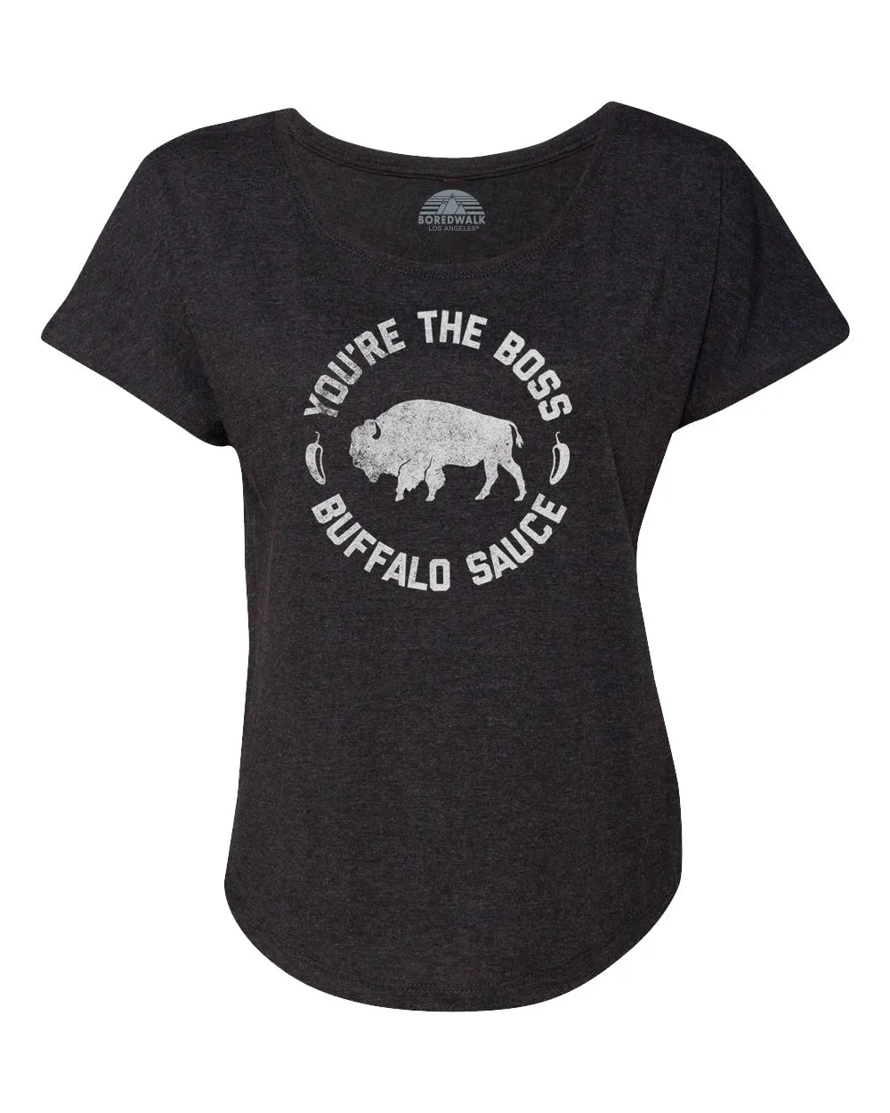 Women's You're the Boss Buffalo Sauce Scoop Neck T-Shirt