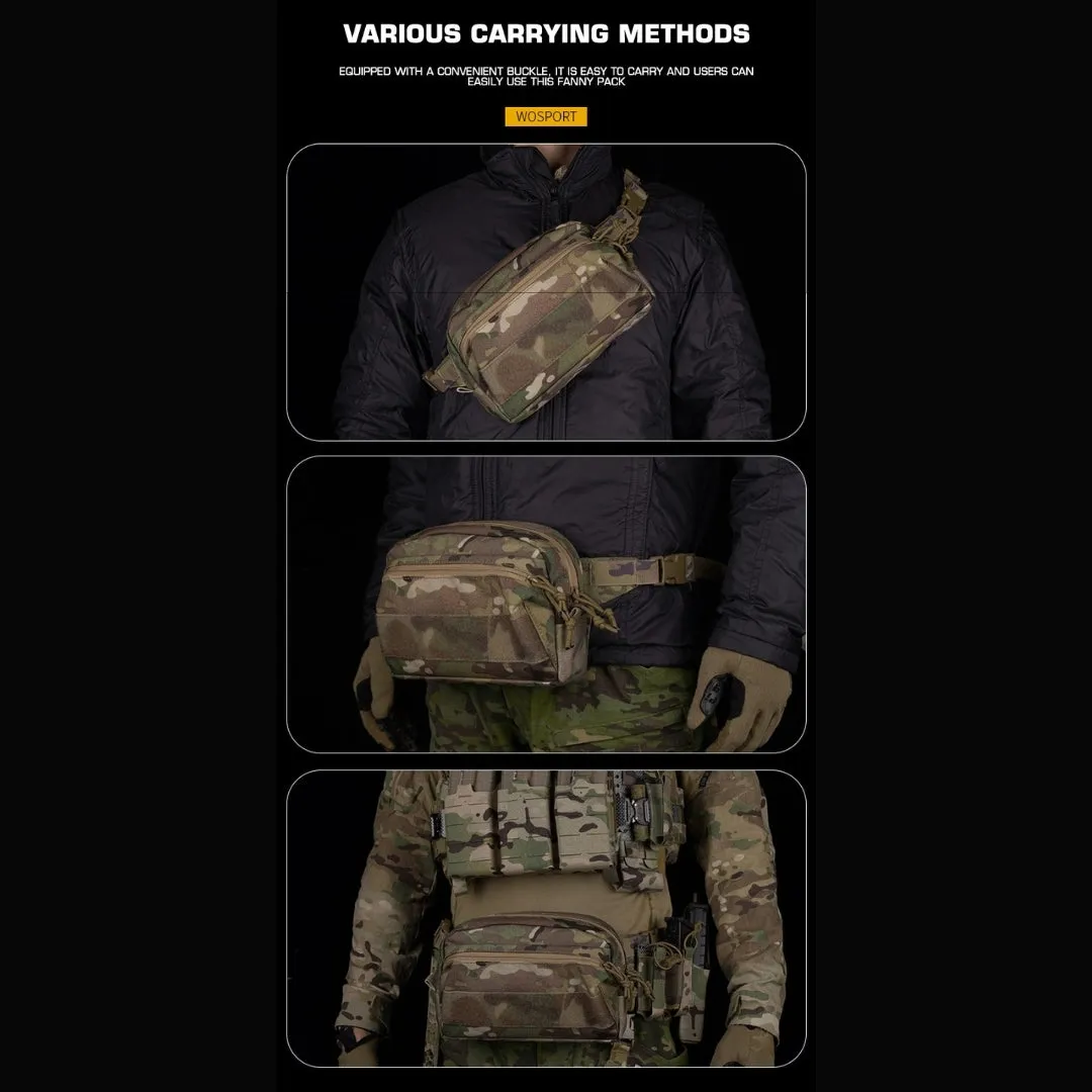 WST Fanny Pack Molle Adapter Panel , Large (6 Rows) - Ranger Green